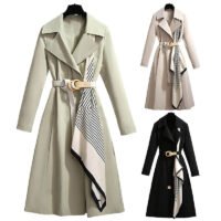 Long Coat with Belt & Scarf - Product image