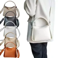 Designer Wide Straps Leather Handbag - Product image
