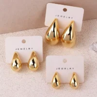 Hypoallergenic Teardrop Gold Plated Earrings - Gold product