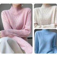 Warm Cashmere Turtleneck Sweater - all colors